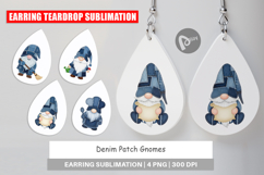 Denim Patch Gnomes Earring Product Image 1