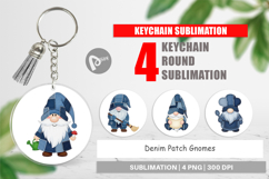 Denim Patch Gnomes Keychain Product Image 1