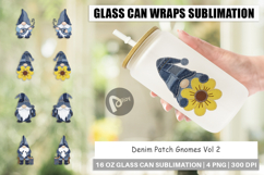 Denim Patch Gnomes Glass Can Product Image 1