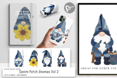 Denim Patch Gnomes Digital Paper Product Image 1