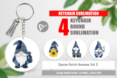 Denim Patch Gnomes Keychain Product Image 1
