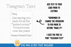 Fathers Day Or Dad Birthday Gift Greeting Card Cut File