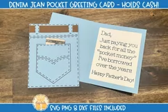 Fathers Day Or Dad Birthday Gift Greeting Card Cut File