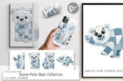 Denim Polar Bears Digital Paper Product Image 1