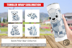 Denim Polar Bears Tumbler Product Image 1