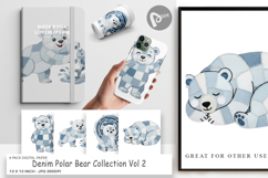 Denim Polar Bears Digital Paper Product Image 1
