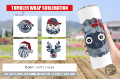 Denim Holiday Faces Tumbler Product Image 1