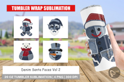 Denim Holiday Faces Tumbler Product Image 1
