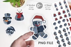 Denim Holiday Faces Sticker Product Image 1