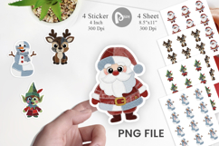 Santa Helpers Denim Sticker Product Image 1