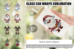 Santa Helpers Denim Glass Can Product Image 1