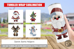 Santa Helpers Denim Tumbler Product Image 1