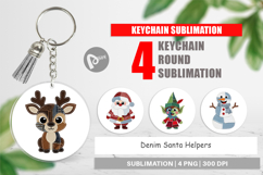 Santa Helpers Denim Keychain Product Image 1