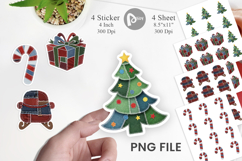 Santa Helpers Denim Sticker Product Image 1