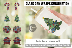 Santa Helpers Denim Glass Can Product Image 1