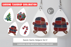 Santa Helpers Denim Earring Product Image 1