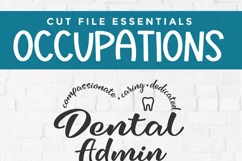 Dental admin svg file for dentist office reception and staff vertical Pinterest image