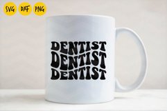 Dentist aesthetic wavy letters svg, Dentist groovy Product Image 2