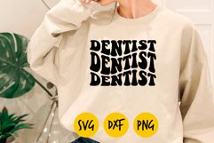 Dentist aesthetic wavy letters svg, Dentist groovy Product Image 3