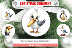 Derpy Beach Birds Ornament Product Image 1