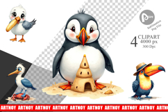 Derpy Beach Birds Sublimation Product Image 1