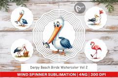 Derpy Beach Birds Wind Spinner Product Image 1