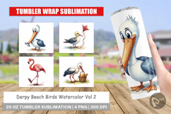 Derpy Beach Birds Tumbler Product Image 1