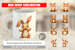 Derpy Gingerbread Woodland Mug Wrap Product Image 1
