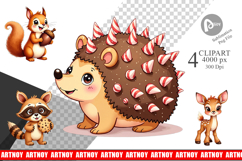Derpy Gingerbread Woodland Clipart Product Image 1