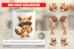 Derpy Gingerbread Woodland Mug Wrap Product Image 1