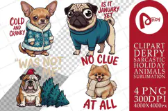 Derpy Sarcastic Holiday Dogs Sublimation Product Image 1