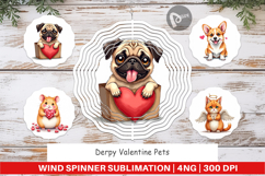 Derpy Valentine Pets Wind Spinner Product Image 1