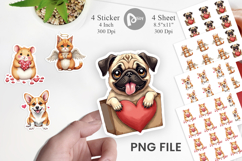 Derpy Valentine Pets Sticker Product Image 1