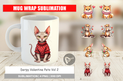 Derpy Valentine Pets Mug Wrap Product Image 1