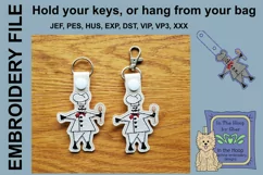 ITH Funny Chef Vinyl Key Fob or Bag Tag - Snap Tab Product Image 1