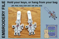 ITH Funny Chef Vinyl Key Fob or Bag Tag - Snap Tab Product Image 2