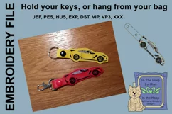 ITH Sports Car Key Fob - Embroidery Design Product Image 1