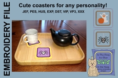 Spider &amp; Ghost Coasters - 4 x 4 and 5 x 7 Hoops Product Image 2