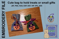 Startled Pumpkin Treat Bag or Small Gift Bag Product Image 1
