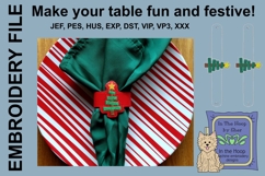 Christmas Tree Napkin Rings - Christmas Embroidery Product Image 1