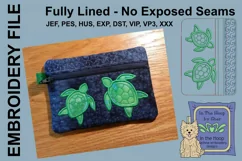 ITH Sea Turtle Zipper Bag Zipper Bag - Lined, 5X7 Product Image 1