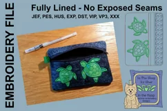 ITH Sea Turtle Zipper Bag Zipper Bag - Lined, 5X7 Product Image 2