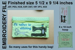 ITH Antique Sewing Machine Zipper Bag Zipper Bag - Lined Product Image 1