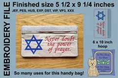 ITH Star of David Zipper Bag Zipper Bag - Lined, 6x10 Product Image 1