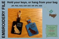 Dog Dad Key Fob - Embroidery Design Product Image 1