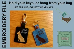 Dog Dad Key Fob - Embroidery Design Product Image 1