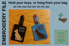Dog Dad Key Fob - Embroidery Design Product Image 2