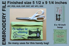 ITH Antique Sewing Machine Zipper Bag Zipper Bag - Lined Product Image 2