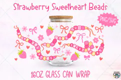 Valentines Day Libbey Glass Can Wrap Png Svg, 16OZ Can Wrap Product Image 1