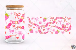 Valentines Day Libbey Glass Can Wrap Png Svg, 16OZ Can Wrap Product Image 2